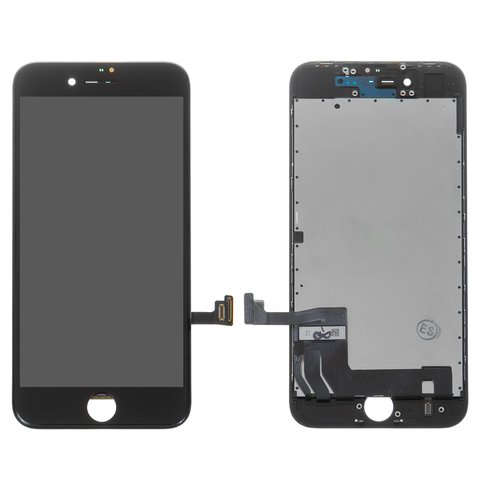 Дисплей для iPhone 8, iPhone SE 2020, черный, с рамкой, Оригинал переклеено стекло 