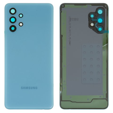 Задняя панель корпуса для Samsung A325 Galaxy A32, синяя, со стеклом камеры
