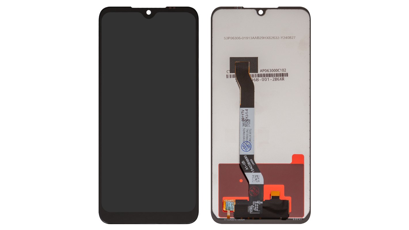 Дисплей для Xiaomi Redmi Note 8T, чорний, з широким обідком, без