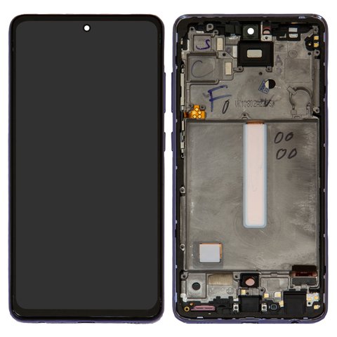 Дисплей для Samsung A525 Galaxy A52, A526 Galaxy A52 5G, фиолетовый, с рамкой, High Copy, OLED 6,42" 