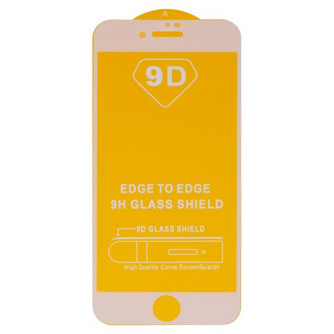 Захисне скло для Apple iPhone 7, iPhone 8, iPhone SE 2020, сумісне з чохлом, Full Glue, без упаковки , білий, шар клею нанесений по всій поверхні