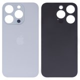Задня панель корпуса для iPhone 15 Pro, біла, не потрібно знімати скло камери, High Copy, big hole