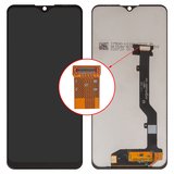 Дисплей для ZTE Blade 20 Smart, чорний, без рамки, High Copy, V2050