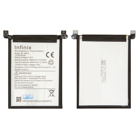 Аккумулятор BL 49PX для Infinix GT 10 Pro X6739 , Zero 30 4G X6731B , Zero 30 5G X6731 , Li Polymer, 3,87 B, 5000 мАч, Original PRC 