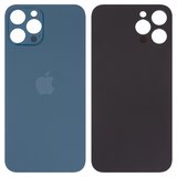 Задняя панель корпуса для iPhone 12 Pro Max, синяя, не нужно снимать стекло камеры, Original (PRC), big hole
