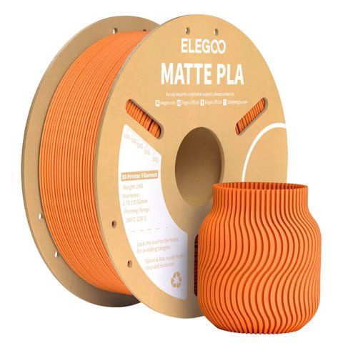 Філамент для 3D принтера ELEGOO PLA MATTE Orange, 1 кг
