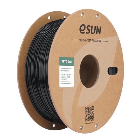 Филамент для 3D принтера eSUN PETG Basic Black, 1 кг