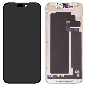 Дисплей для iPhone 17 Pro Max, черный, с рамкой, Оригинал переклеено стекло 
