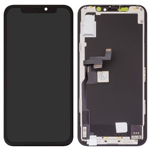 Дисплей для iPhone 11 Pro, черный, с рамкой, High Copy, без упаковки, OLED , GX OEM hard