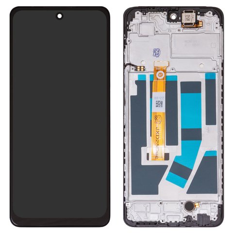 Дисплей для Oppo A58 4G, чорний, з рамкою, Box , 1540452110