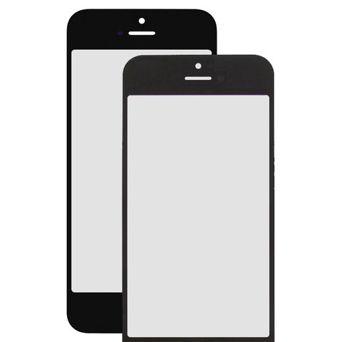 Vidrio de carcasa puede usarse con Apple iPhone 5, iPhone 5C, iPhone 5S, iPhone SE, negro, HC