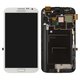 LCD compatible with Samsung N7100 Note 2, (white, with frame, original (change glass) )