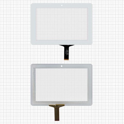 Touchscreen compatible with China Tablet PC 7"; Ainol Novo 7 Mif, Novo 7 Venus; Ergo Tab Venus, white, 183 mm, 45 pin, 123 mm, capacitive, 7"  #C182123A1. FPC659DR 04 C182123A1. FPC659DR 06