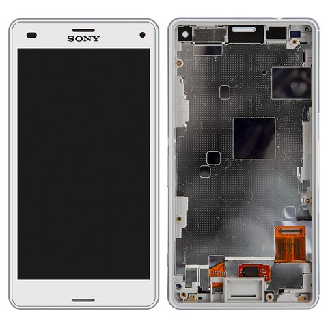 Pantalla LCD puede usarse con Sony D5803 Xperia Z3 Compact Mini, D5833 Xperia Z3 Compact Mini, blanco, Original PRC 