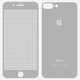 Tempered Glass Screen Protector All Spares compatible with Apple iPhone 7 Plus, (0,26 mm 9H, front and back, silver)