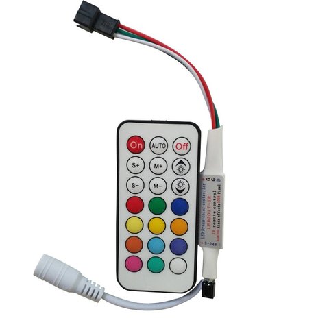 Controlador de luces LED con control IR remoto LED2017 IR RGB, WS2811, WS2812, WS2813, 5 24 V 