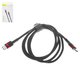 USB Cable Baseus Cafule, (2xUSB type-C, 100 cm, 60 W, 3 A, red, black) #CATKLF-G91