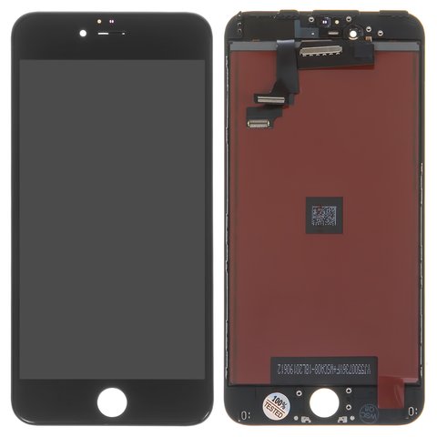 Pantalla LCD puede usarse con iPhone 6 Plus, negro, con marco, AAA, Tianma, con plásticos de cámara y sensor de acercamiento