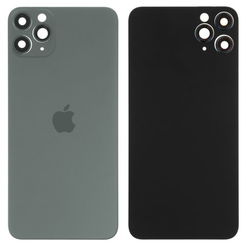 Housing Back Cover compatible with iPhone 11 Pro Max, green, with camera lens, small hole, matte midnight green 