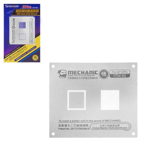 BGA Stencil Mechanic iTin 01 compatible with Apple iPhone 5S, A7 CPU 
