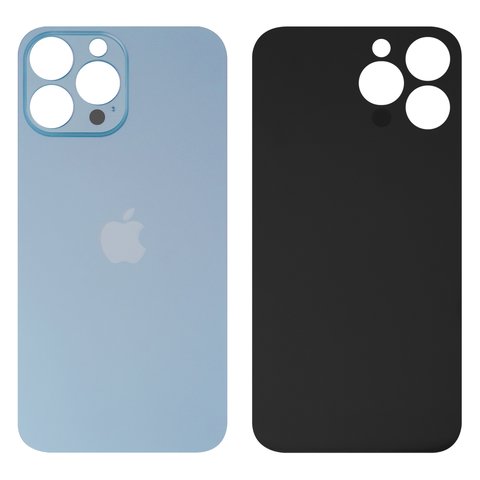 Housing Back Cover compatible with iPhone 13 Pro, blue, need to remove the camera glass, sierra Blue, small hole 