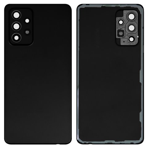 Housing Back Cover compatible with Samsung A528 Galaxy A52s 5G, black, with camera lens 