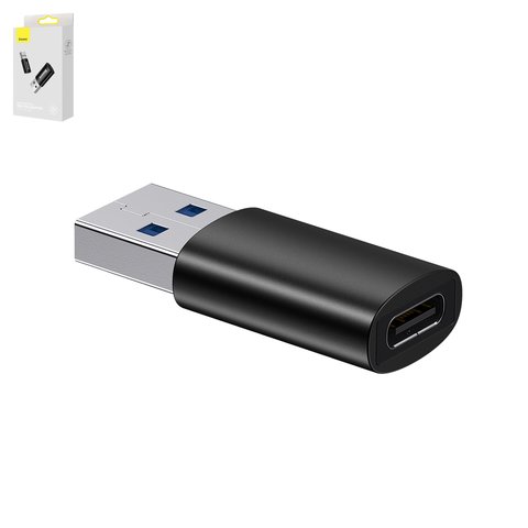 Adaptador Baseus Ingenuity Series, USB tipo A, USB tipo C, negro, #ZJJQ000101