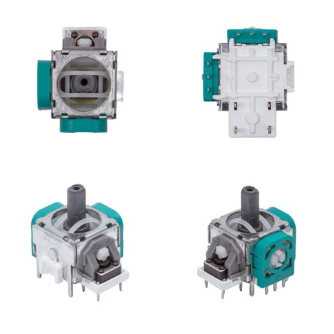 3D Joystick Mechanism compatible with Sony PlayStation 5, 3 pin, green, 2.3 KOhm, controller 
