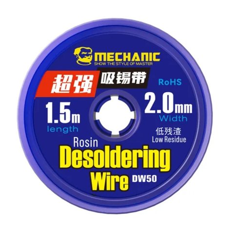 Desoldering Wick Mechanic DW50 2015 , (W  2.0 mm, L  1.5 m 