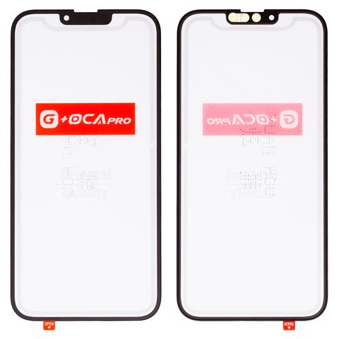 Housing Glass G+OCA PRO compatible with iPhone 13 Pro Max, with OCA film, black 