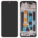 LCD compatible with Oppo A3 (CPH2669), A3x (CPH2641), (black, with frame, Original (PRC))