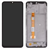 LCD compatible with Vivo Y33s, (black, with frame, High Copy)
