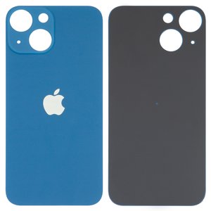Задняя панель корпуса для iPhone 13 mini, синяя, не нужно снимать стекло камеры, big hole