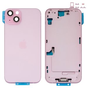 Carcasa puede usarse con iPhone 15 Plus, rosado, con botones laterales,  con sujetador de tarjeta SIM, Original PRC , EU version