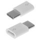 Adapter, (USB type C, micro USB type-B, white)