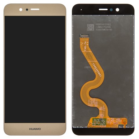 LCD compatible with Huawei Nova 2 Plus 2017 , golden, without frame, Original PRC , BAC L21 