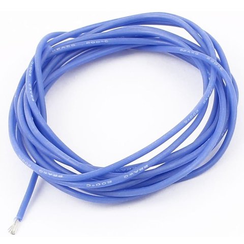 Wire In Silicone Insulation 22AWG, 0.33 mm², 1 m, dark blue 