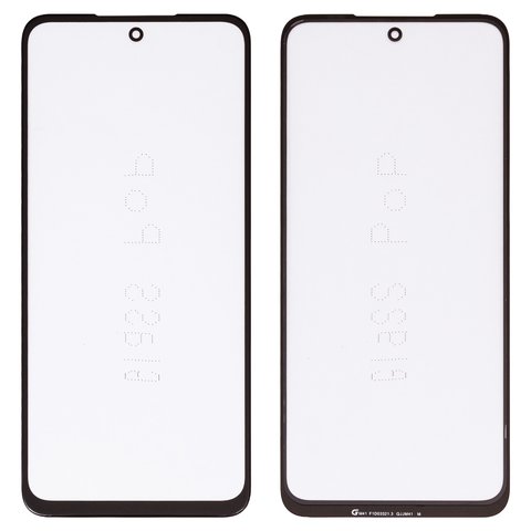 Housing Glass G+OCA PRO compatible with Xiaomi Poco M3 Pro, Poco M3 Pro 5G, Redmi Note 10 5G, Redmi Note 10T 5G, with OCA film, black 