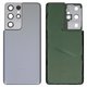 Housing Back Cover compatible with Samsung G998 Galaxy S21 Ultra 5G, (silver, with camera lens)