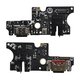Flat Cable compatible with ZTE Blade V60, Blade V60 Design, Blade V60 Vita, (charge connector, with components, High Copy, charging board, black)