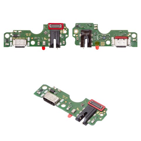 Flat Cable compatible with Tecno Spark 10; Infinix Hot 30 Play NFC, Hot 30i X669 , charge connector, with components, High Copy, charging board 