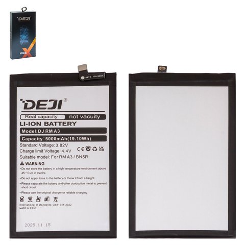 Battery Deji BN5R compatible with Xiaomi Poco C61, Redmi A3, Redmi A3x, Li ion, 3.82 V, 5000 mAh 
