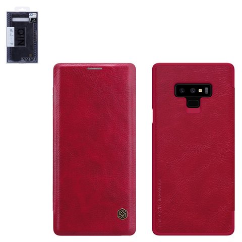 Funda Nillkin Qin leather case puede usarse con Samsung N960 Galaxy Note 9, rojo, libro, plástico, cuero PU, #6902048160996