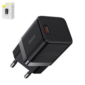 Adaptador de red Baseus GaN3, 30 W, Quick Charge, negro, 1 puerto, #CCGN010101