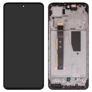 Pantalla LCD puede usarse con Motorola Moto G84, negro, con marco, Original PRC , XT2347