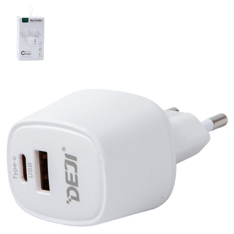 Adaptador de red Deji DJ A88, 20 W, blanco, 2 puertos