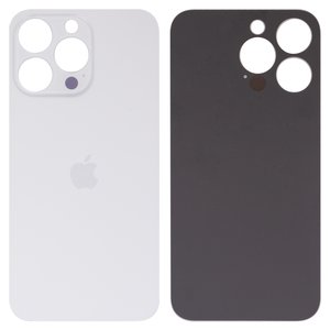 Panel trasero de carcasa puede usarse con iPhone 13 Pro, plateada, blanco, no es necesario desmontar la cámara, Original PRC , Silver, big hole