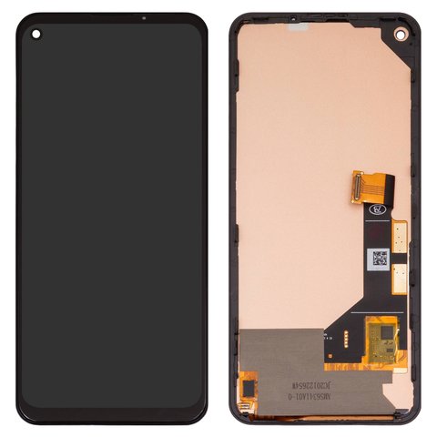 Pantalla LCD puede usarse con Google Pixel 5a 5G, negro, con marco, Copy, TFT 