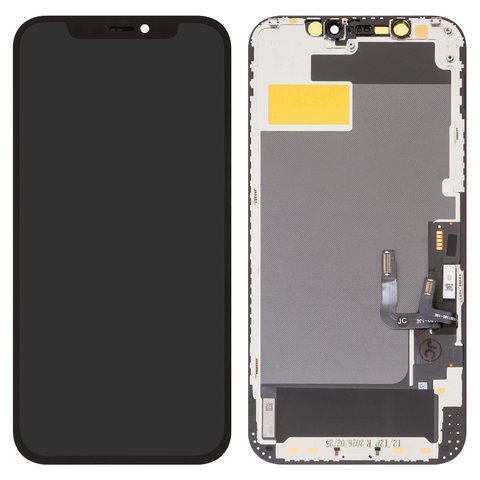 Pantalla LCD JCID puede usarse con iPhone 12, iPhone 12 Pro, negro, con marco, HC, sin error, OLED  hard, diagnosable
