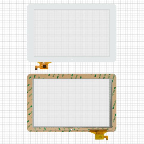 Сенсорний екран для China Tablet PC 10,1"; Ritmix RMD 1027, білий, 259 мм, 12 pin, 169 мм, ємнісний, 10,1", #TOPSUN_F0027_A3 QSD E C10016 02 PB101DR8356 R1